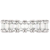 14K White Gold Emerald Cut Diamond Wedding Ring (7.75 ct)